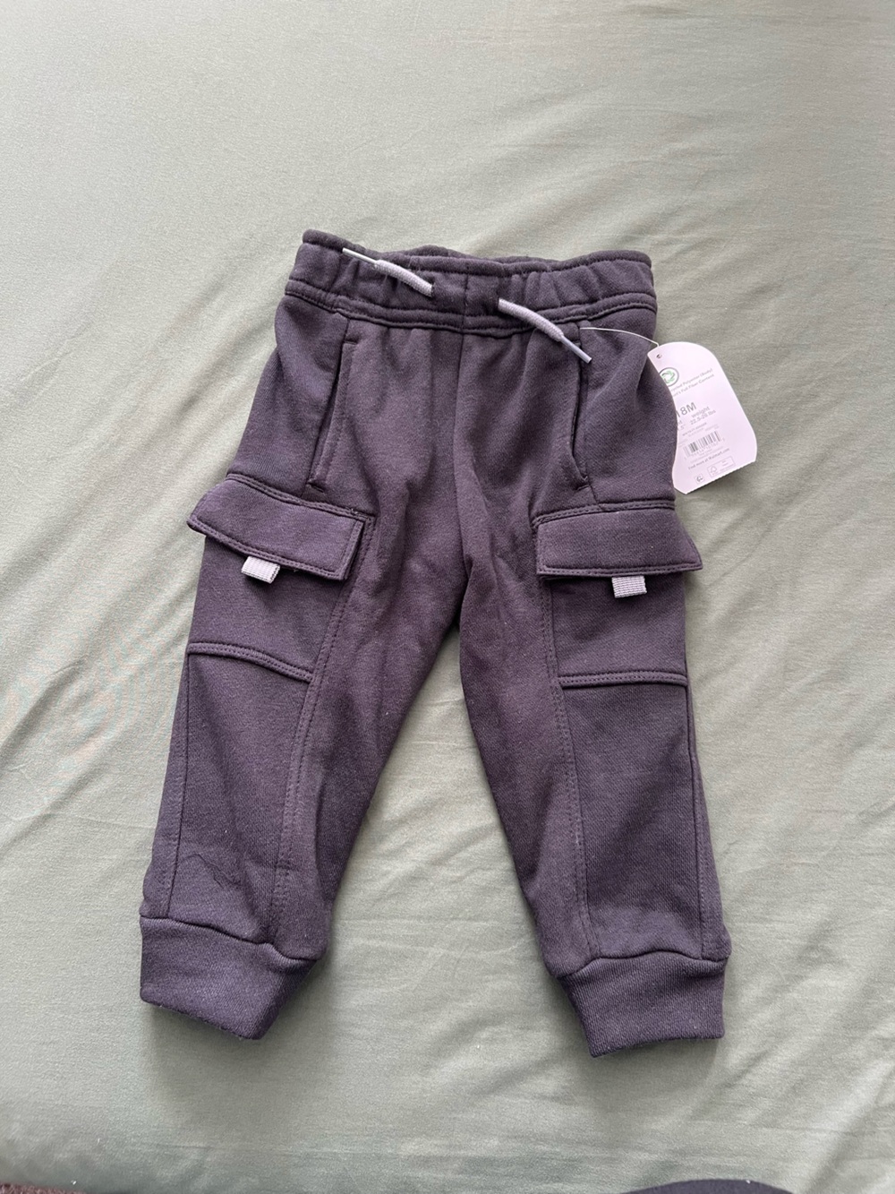 Black Cargo Joggers - Kids Size 18M
